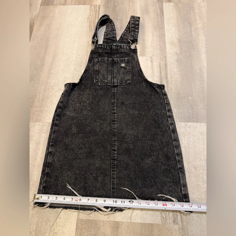Wild Fable Black Denim Kids Overall Dress